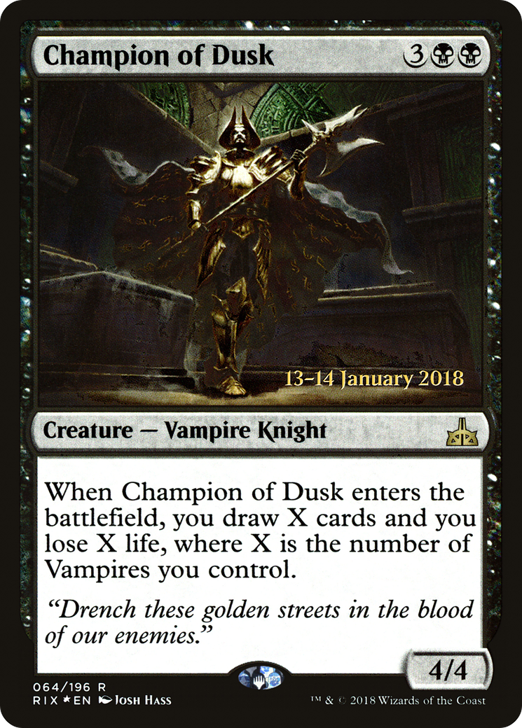 Champion of Dusk (PRIX-64S) - Rivals of Ixalan Promos Foil