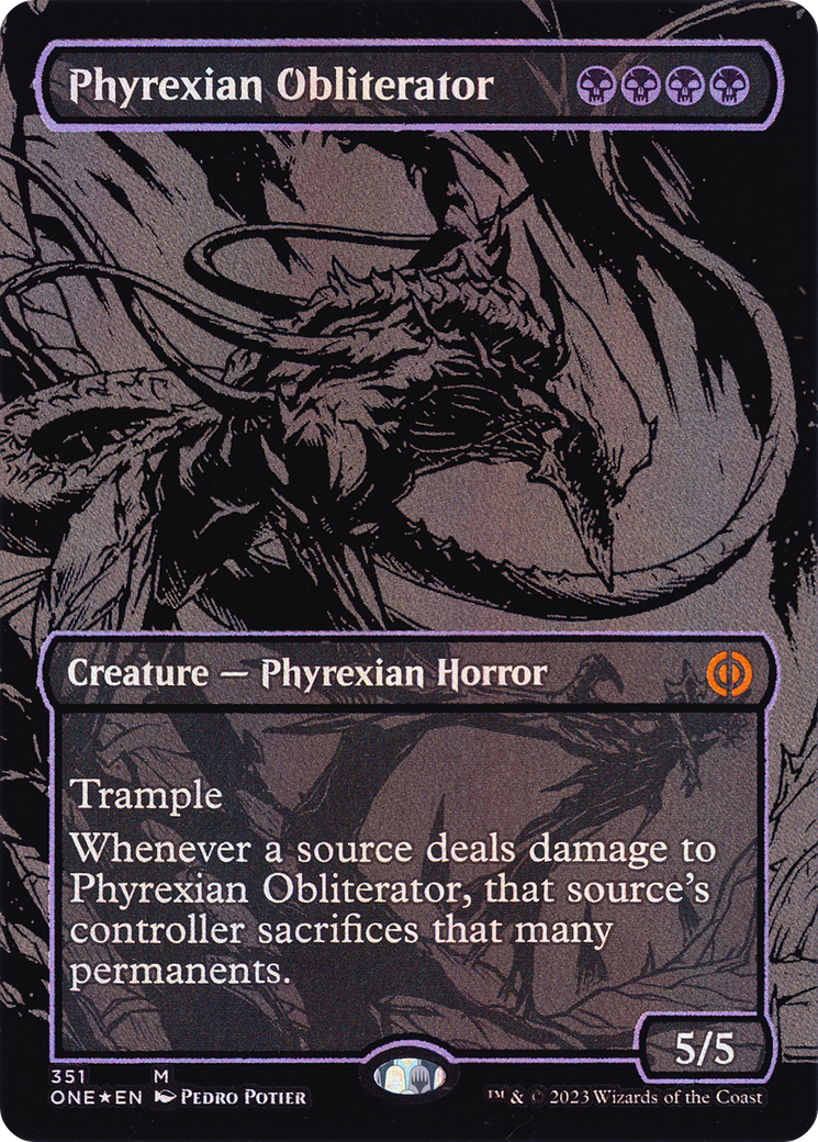 Phyrexian Obliterator (Oil Slick Raised Foil) (ONE-351) - Phyrexia: All Will Be One (Borderless) Foil