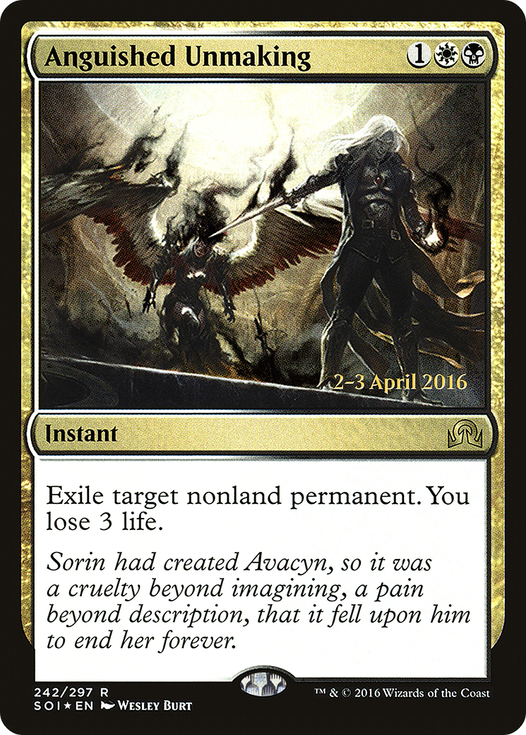 Anguished Unmaking (PRE-242S) - Shadows over Innistrad Promos Foil