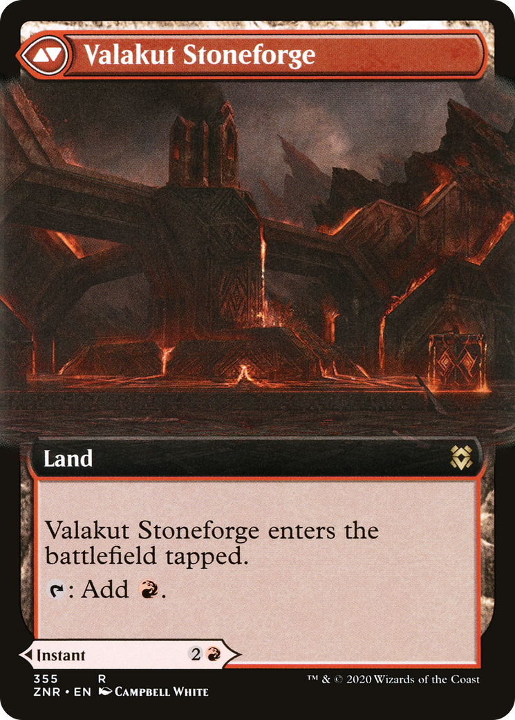 Valakut Awakening // Valakut Stoneforge (ZNR-355) - Zendikar Rising : (Extended Art) Foil