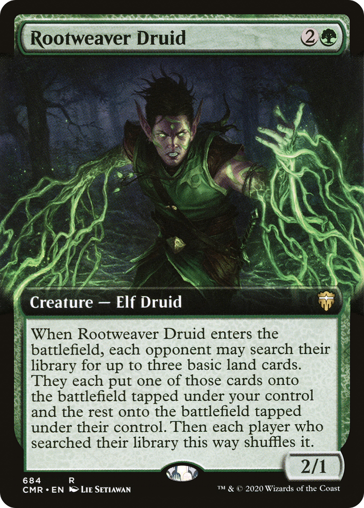 Rootweaver Druid (Extended Art) (CMR-684) - Commander Legends: (Extended Art) Foil