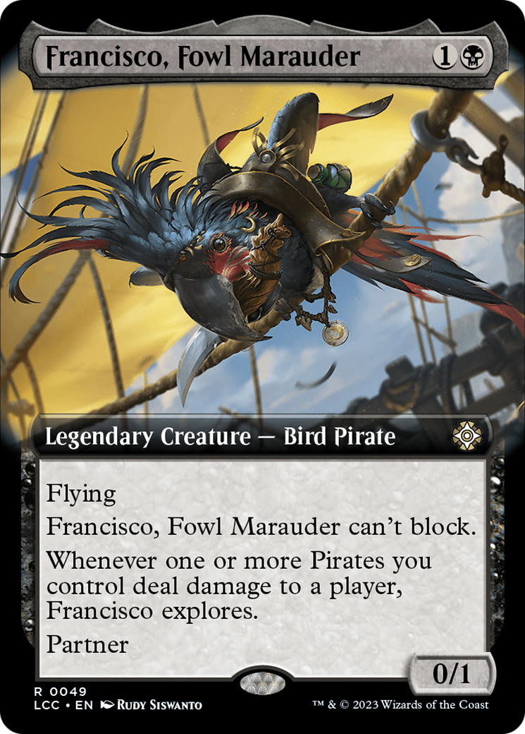 Francisco, Fowl Marauder (Extended Art) (LCC-049) - The Lost Caverns of Ixalan Commander: (Extended Art)