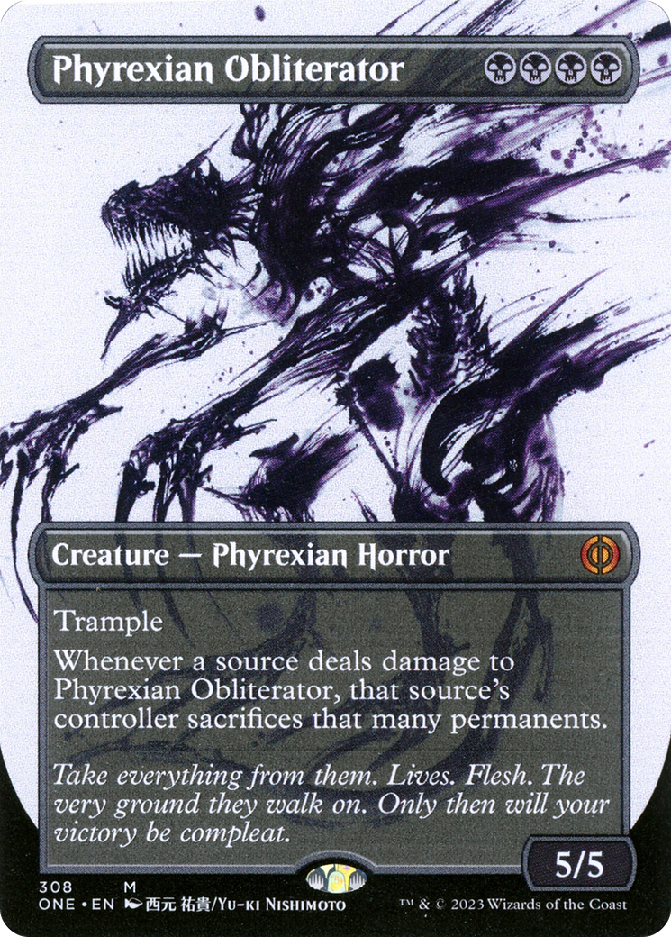 Phyrexian Obliterator (Showcase) (ONE-308) - Phyrexia: All Will Be One: (Showcase) (Borderless) Foil