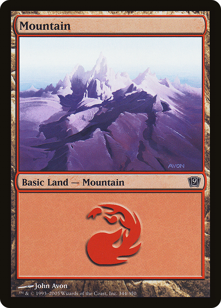 Mountain (344) (9ED-344★) - Ninth Edition Foil