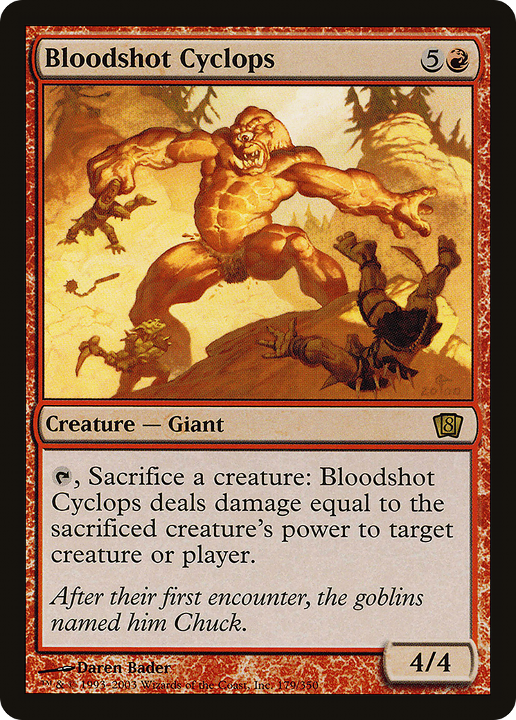 Bloodshot Cyclops (8ED-179★) - Eighth Edition Foil