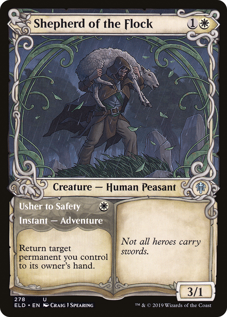 Berger du troupeau // Guide vers la sécurité (ELD-278) - Trône d'Eldraine : (Vitrine)