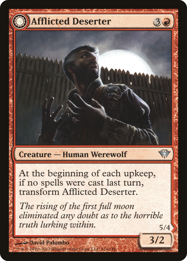 Déserteur affligé // Loup-garou pilleur (DKA-081) - Ascension sombre : (Transformation à double face)