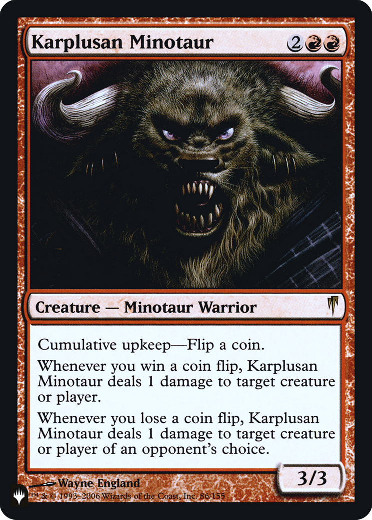 Karplusan Minotaur (LIST-CSP-86) - The List Foil