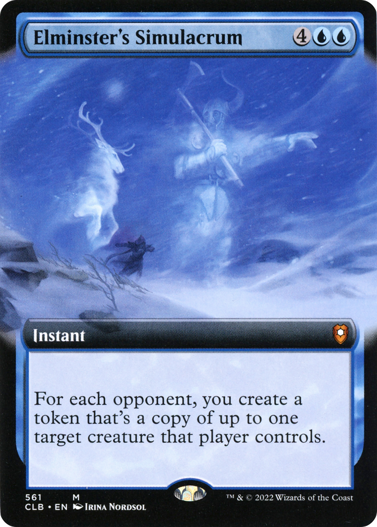 Elminster's Simulacrum (Extended Art) (CLB-561) - Commander Legends: Battle for Baldur's Gate: (Extended Art) Foil