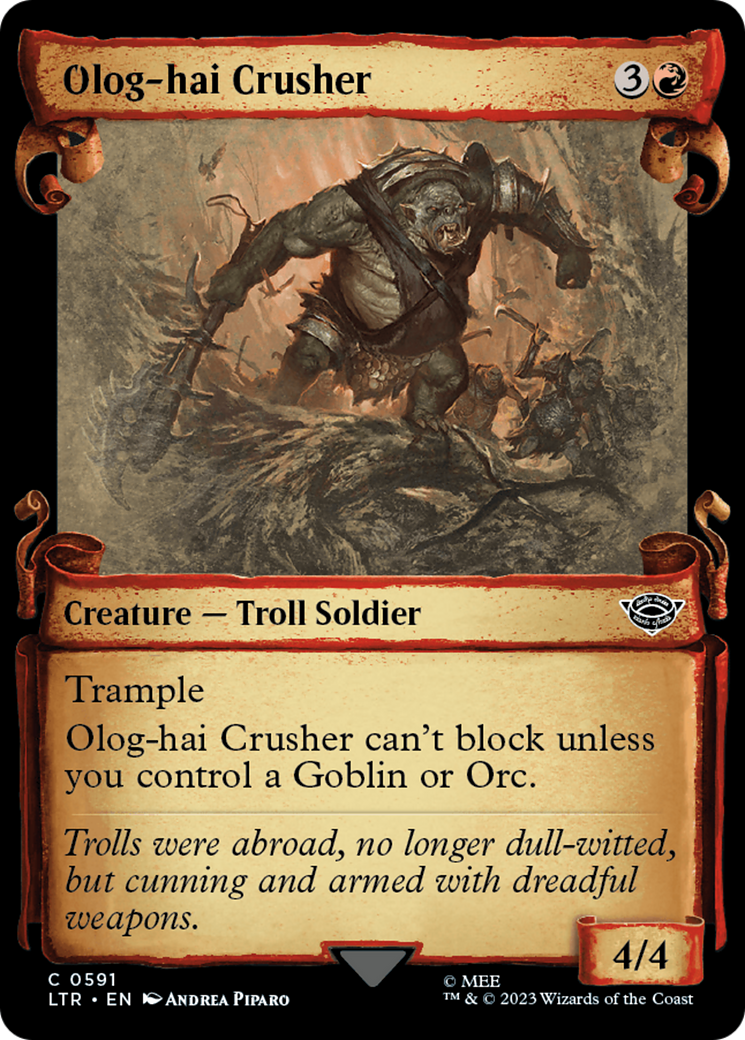 Olog-Hai Crusher (Showcase Scrolls) (LTR-591) - The Lord of the Rings: Tales of Middle-earth: (Showcase) Foil