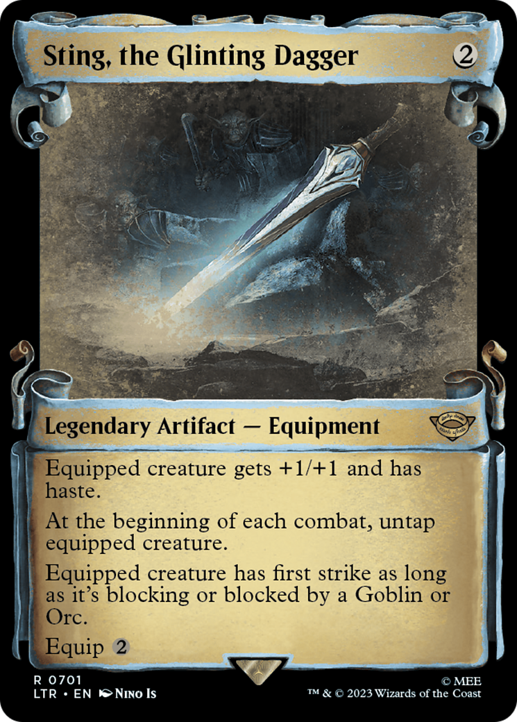 Sting, the Glinting Dagger (Showcase Scrolls) (LTR-701) - The Lord of the Rings: Tales of Middle-earth: (Showcase) Foil