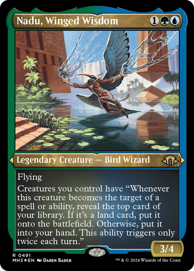 Nadu, Winged Wisdom (MH3-491) - Modern Horizons 3 Etched Foil
