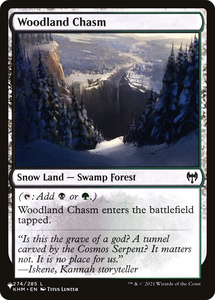 Woodland Chasm (LIST-KHM-274) - The List: (snow)