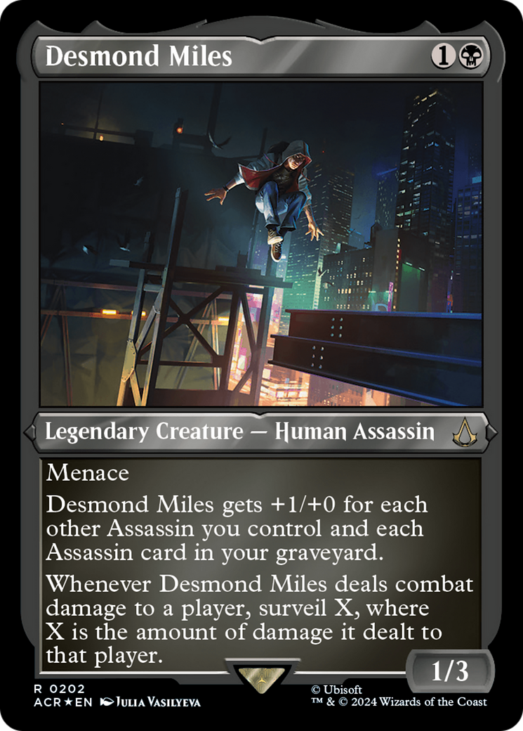 Desmond Miles (ACR-202) - Feuille gravée Assassin's Creed