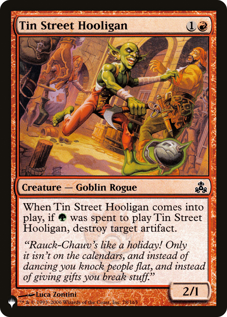 Tin Street Hooligan (LIST-GPT-78) - The List