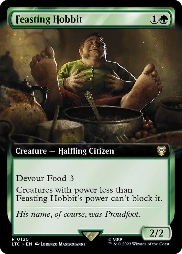 Feasting Hobbit (Extended Art) (LTC-120) - Tales of Middle-earth Commander: (Extended Art) Foil