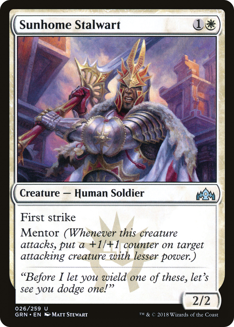 Sunhome Stalwart (GRN-026) - Guildes de Ravnica Foil