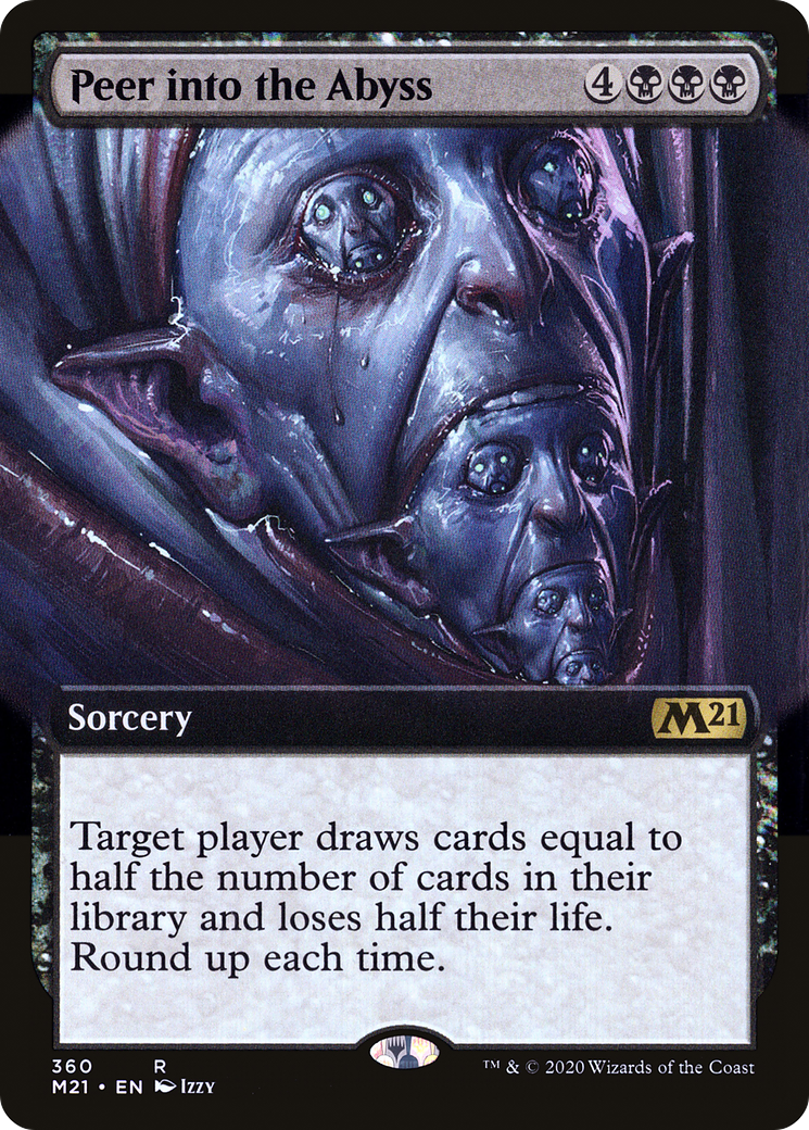 Peer Into the Abyss (Extended Art) (M21-360) - Core Set 2021: (Extended Art) Foil