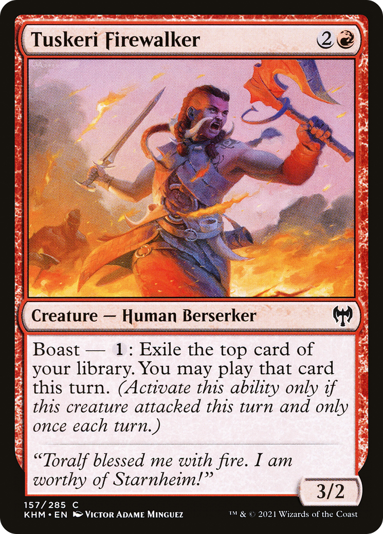 Tuskeri Firewalker (KHM-157) - Feuille de Kaldheim