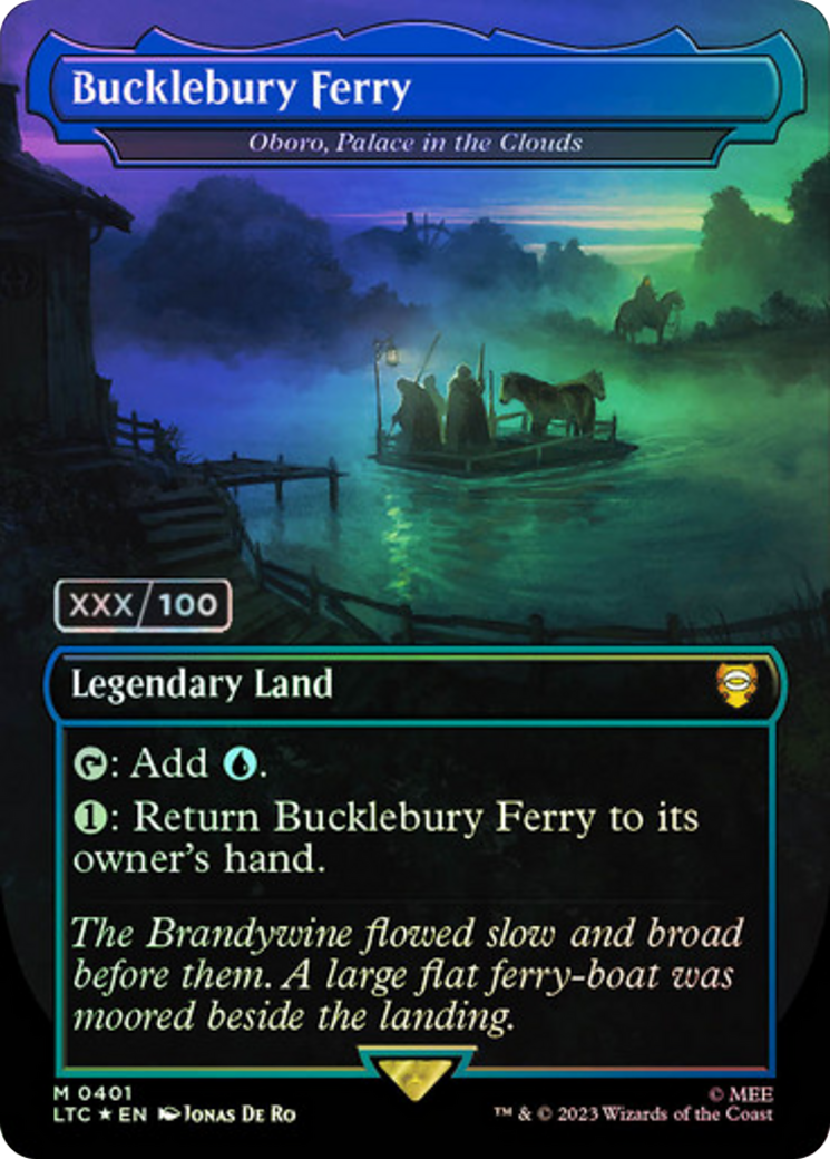 Bucklebury Ferry - Oboro, Palace in the Clouds (Serial Numbered) (LTC-401Z) - Tales of Middle-earth Commander / Bucklebury Ferry (Borderless) Foil