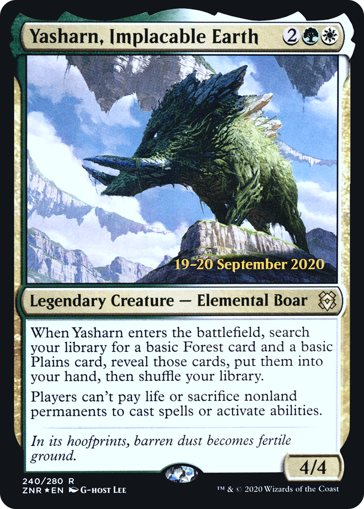 Yasharn, Terre implacable (PZNR-240S) - Feuille promotionnelle Zendikar Rising