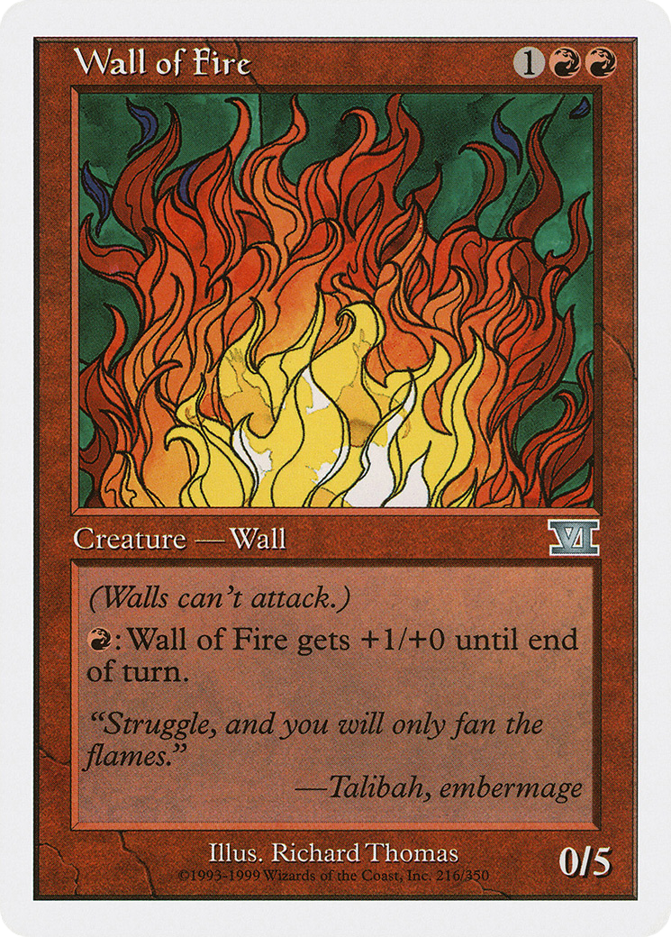 Wall of Fire (6ED-216) - Classic Sixth Edition