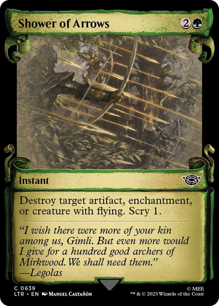 Shower of Arrows (Showcase Scrolls) (LTR-639) - The Lord of the Rings: Tales of Middle-earth: (Showcase) Foil