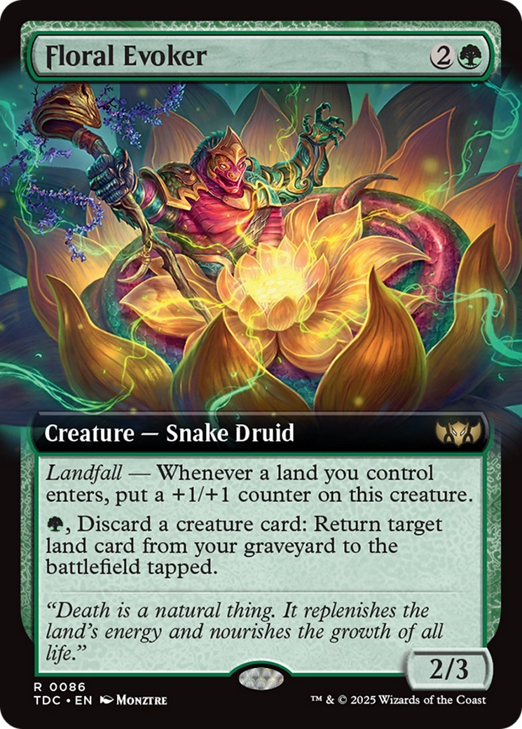 Évocateur floral (Extended Art) (TDC-086) - Commandant : Tarkir : Tempête de dragons