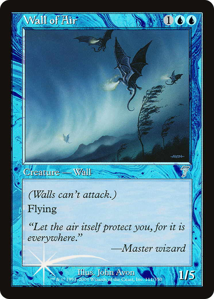 Wall of Air (7ED-111★) - Seventh Edition Foil