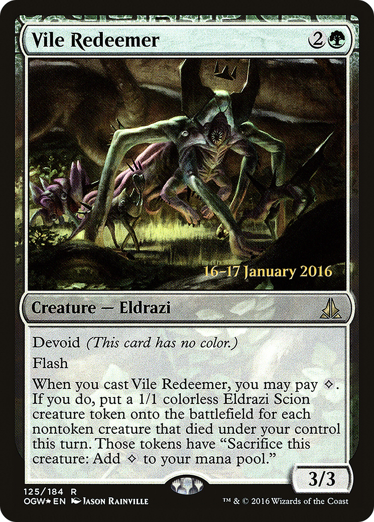 Vile Redeemer (PRE-125S) - Oath of the Gatewatch Promos: (devoid) Foil