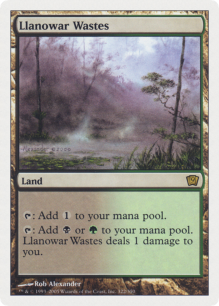 Llanowar Wastes (9ED-322) - Ninth Edition