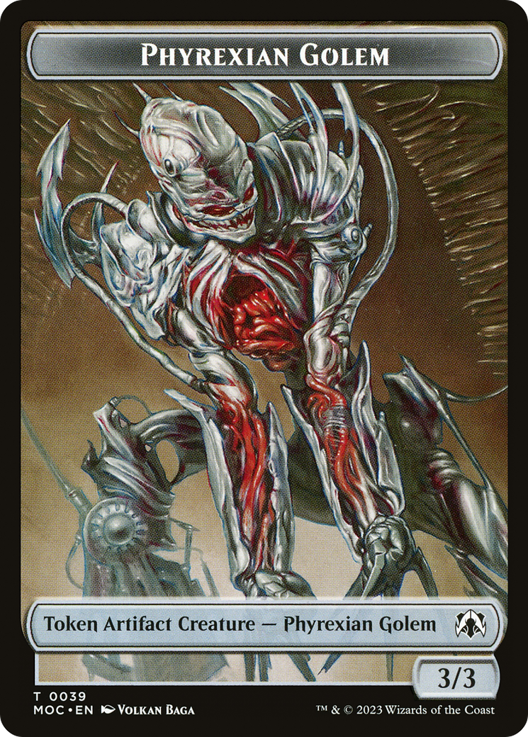 Golem phyrexian (TMOC-039) - Jetons de commandant de la Marche des machines