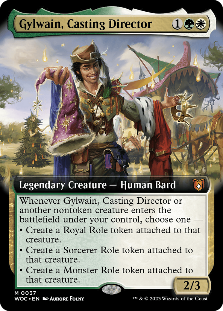 Gylwain, directeur de casting (WOC-037) - Wilds of Eldraine Commander : (Extended Art) Foil