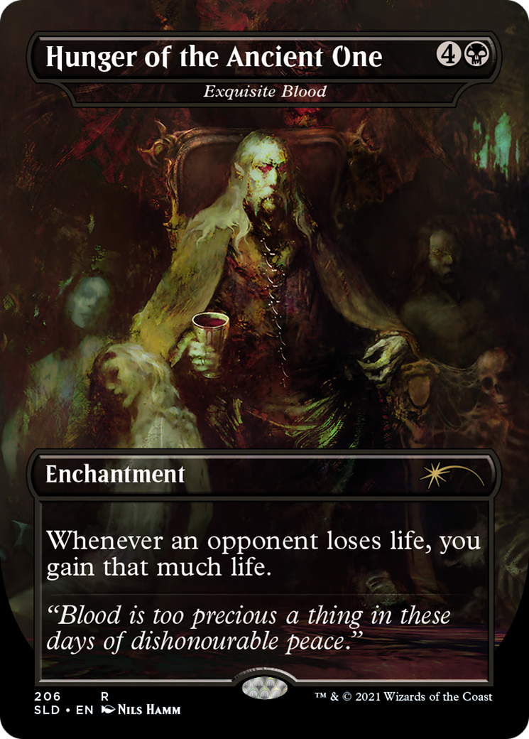 Hunger of the Ancient One - Exquisite Blood (SLD-206) - Secret Lair Drop / Hunger of the Ancient One (Borderless)