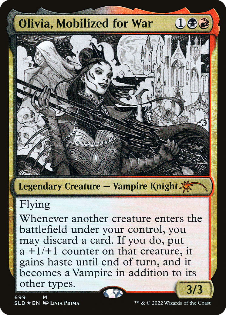 Olivia, Mobilized for War (Sketch Showcase) (SLD-699) - Secret Lair Drop Foil