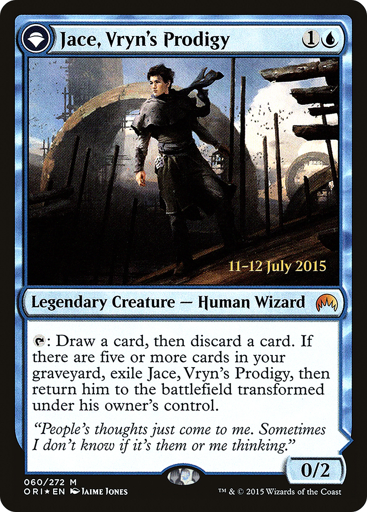 Jace, Vryn's Prodigy (PRE-60S) - Magic Origins Promos: (originpwdfc) Foil