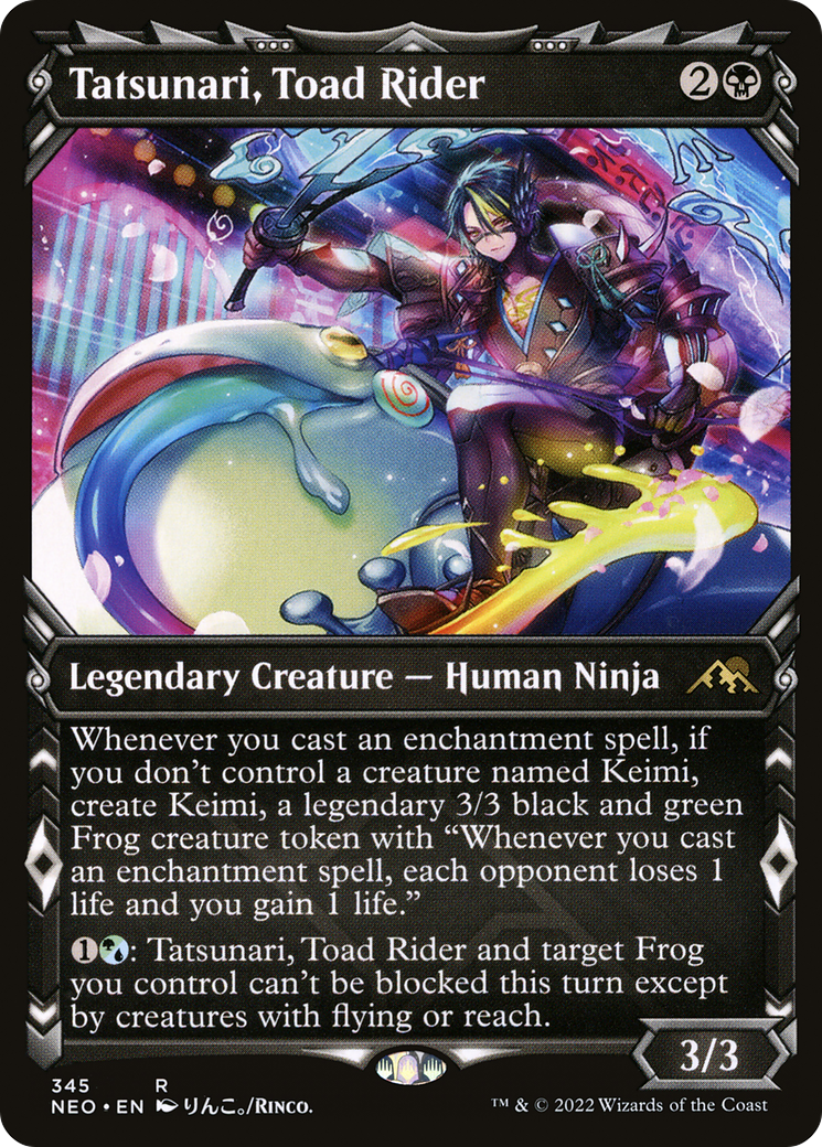 Tatsunari, Toad Rider (NEO-345) - Kamigawa : Neon Dynasty : (Vitrine) Foil