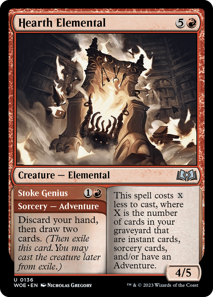 Hearth Elemental (WOE-136) - Wilds of Eldraine Foil