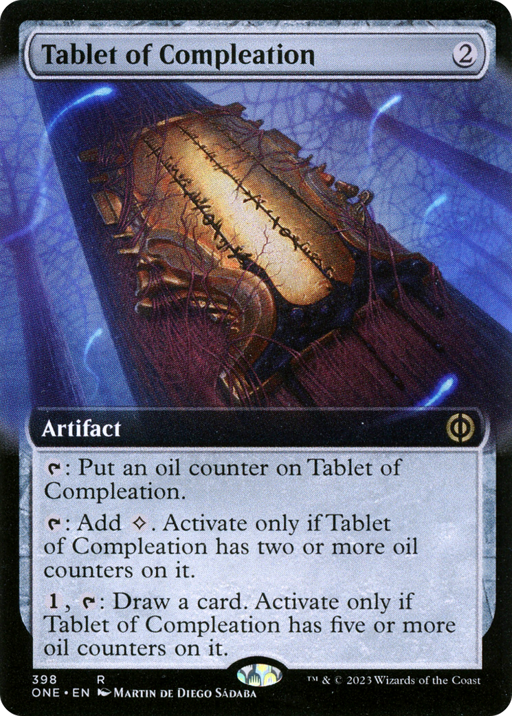 Tablet of Compleation (Extended Art) (ONE-398) - Phyrexia: All Will Be One: (Extended Art) Foil