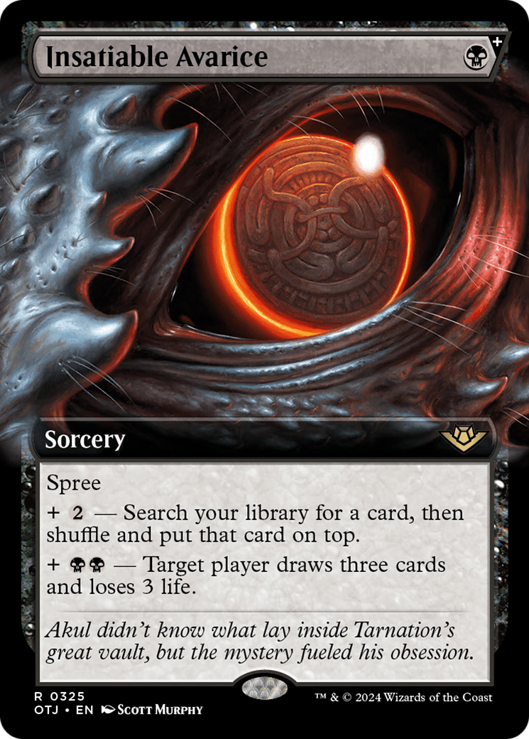 Avarice insatiable (OTJ-325) - Outlaws of Thunder Junction : (Extended Art, spree) Foil