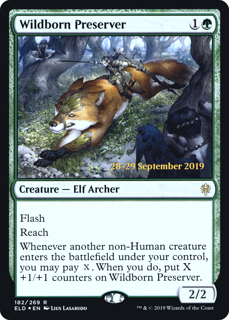 Wildborn Preserver (PRE-182S) - Throne of Eldraine Promos Foil