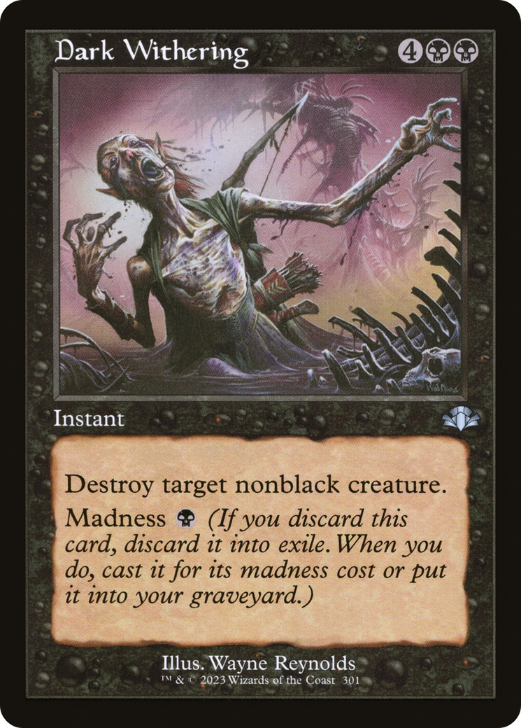 Dark Withering (Retro Frame) (DMR-301) - Dominaria Remastered