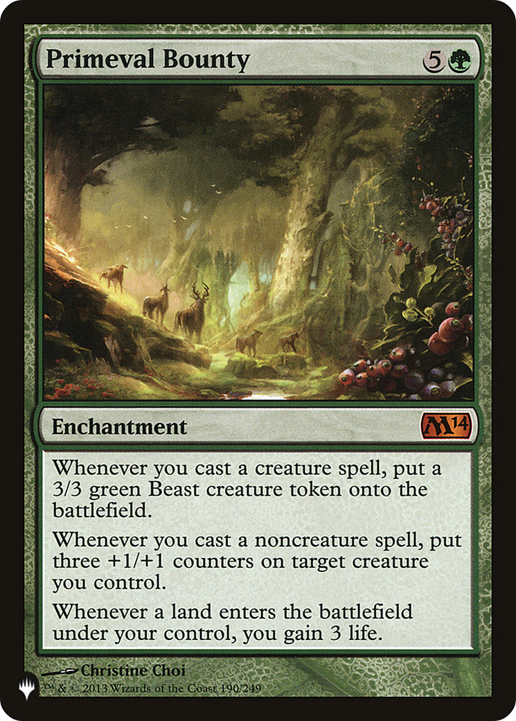 Primeval Bounty (LIST-M14-190) - The List