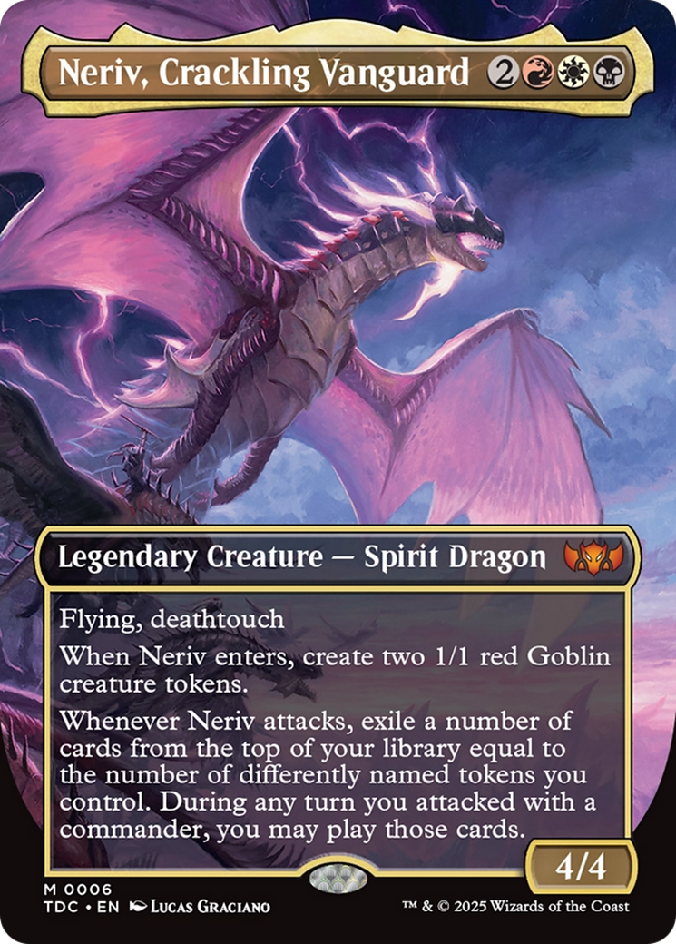 Neriv, Crackling Vanguard (TDC-006) - Commander: Tarkir: Dragonstorm (Borderless)