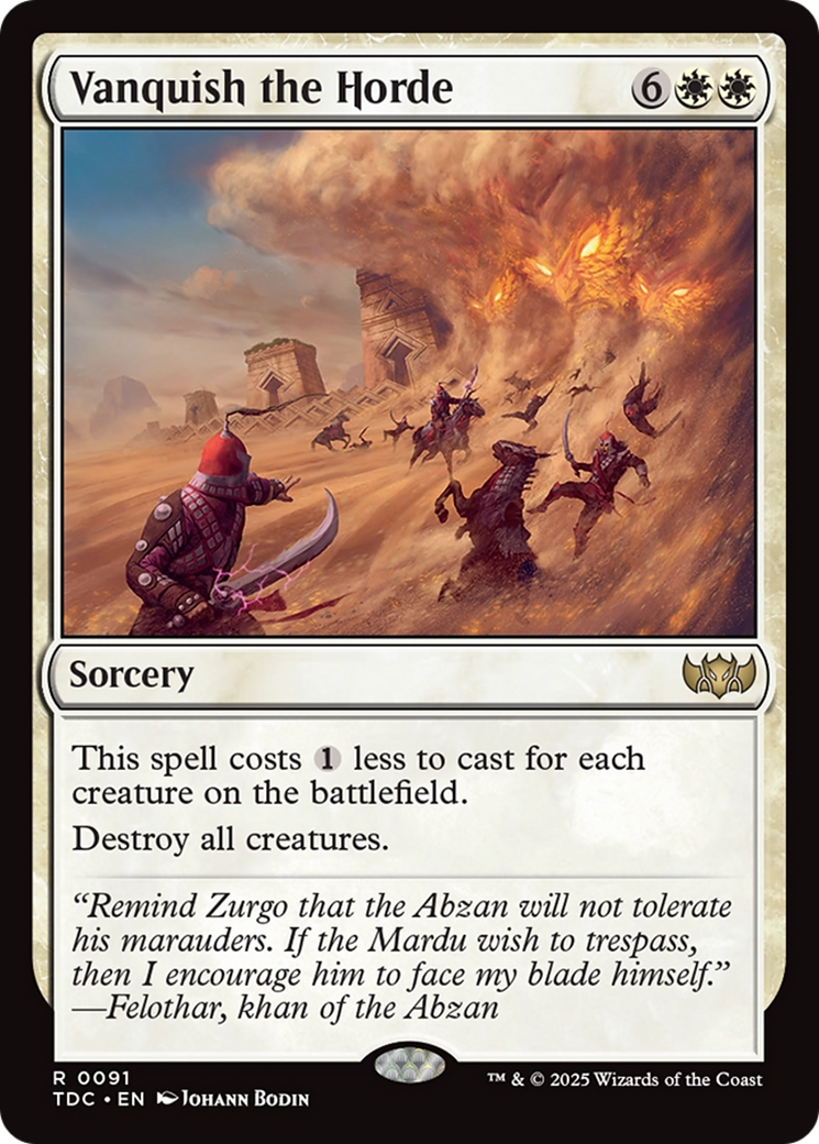Vaincre la Horde (TDC-091) - Commandant : Tarkir : Tempête de dragons