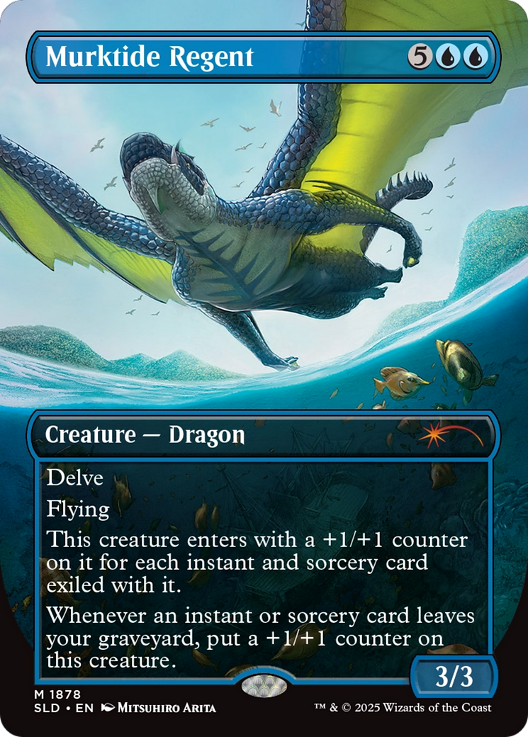 Murktide Regent (SLD-1878) - Secret Lair Drop (Borderless)