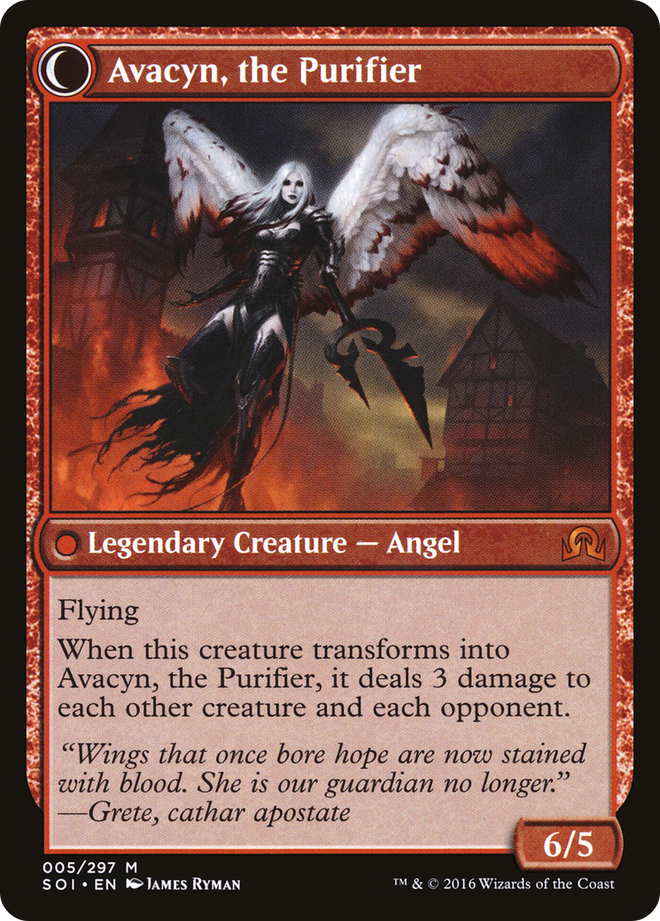 Archange Avacyn // Avacyn, la Purificatrice (SOI-005) - Ténèbres sur Innistrad : (Transformation à double face)