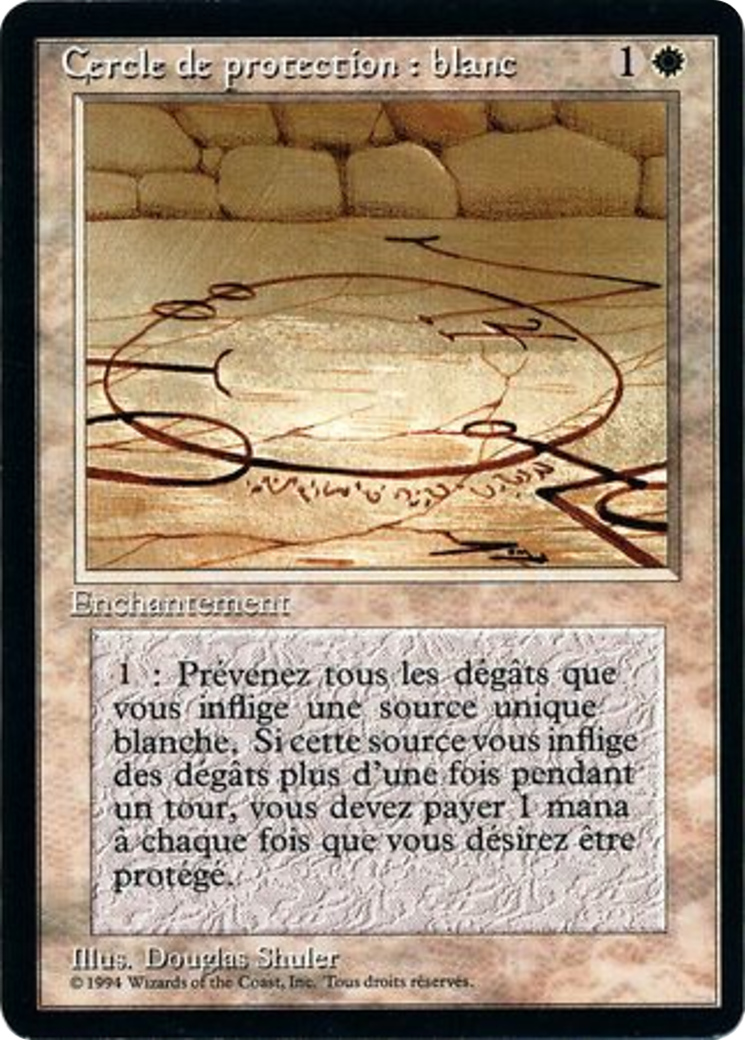 Circle of Protection: White (FBB-) - Foreign Black Border