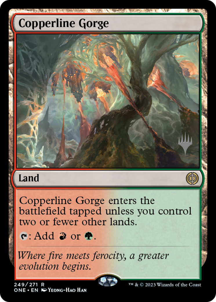 Copperline Gorge (PONE-249P) - Promotions Phyrexia : All Will Be One