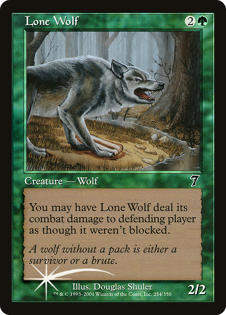 Lone Wolf (7ED-254★) - Seventh Edition Foil